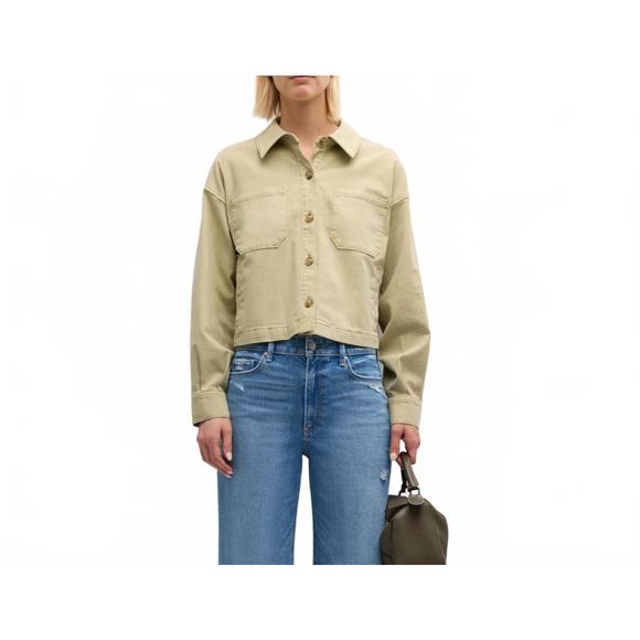 NEW PAIGE connor shacket in vintage pale olive - Picture 1 of 5